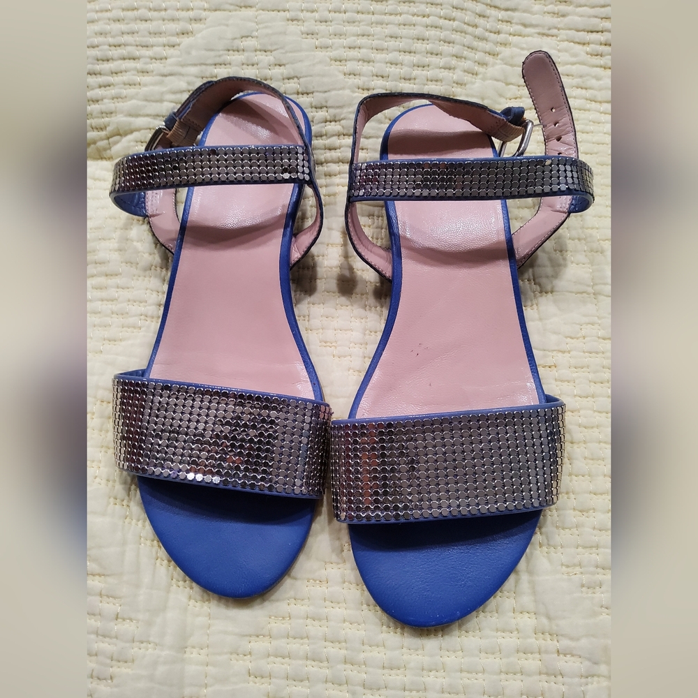 Blue and Silver Women's Sandals